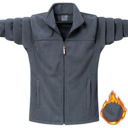 Winter Fleece Jacket Men Warm Windproof Fleece Clothing Hiking Couple Coat Outdoor Tactical Full Zipper Men Jacket Plus Size 9XL