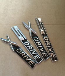 20X 3D Hitam Logam Krom Matt XDrive X Drive SDrive S Drive Emblem Lencana Stiker Decal untuk 3 4 5 6 7 Seri X1 X3 X5 E70 X6 E717582002