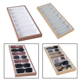 Glasses Display Case - 7 slot Rack Stand Storage Tray for Eyewear (Sunglasses, Eyeglasses, and )