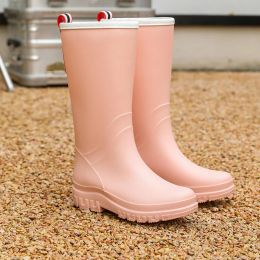Mid Calf Rubber Boots Women Rain Shoes Waterproof Galoshes Woman Working Garden Rain Boots Puddle Water Shoes Botas De Lluvia