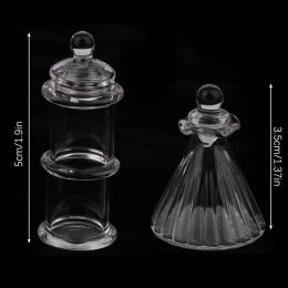 1:12 Dollhouse Miniature Furniture Accessories Transparent Glass Jar Christmas Candy Storage Bottle with Cover Doll House Decor