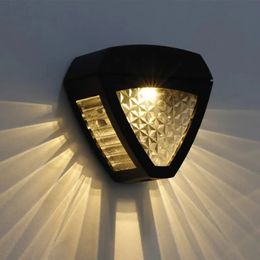 Solar Warm Lights Outdoor Wall Step Lights Waterproof Led Solar Lights Automatic Work for Outdoor Stairs Step Yard Patio