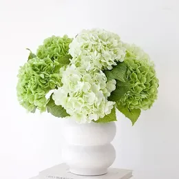 Decorative Flowers 3 Pcs 53cm Hydrangea Artificial Real Touch Latex 21 Inch Large For Home Decoration Bridal Bouquet Wedding