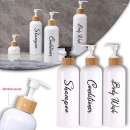 Liquid Soap Dispenser Bathroom Decor Shampoo And Conditioner Refillable Shower Sub-bottling With Waterproof Label Empty Bottle