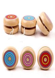 Mix Colour Whole 100 Pcs Kids Magic Yoyo String Round Ball Spin Professional Wooden Toys For The Children3949430