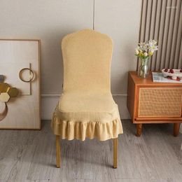 Chair Covers Thickened Knitted Jacquard Cover With Back El Wedding Party Decor Home Dining Room High Elastic