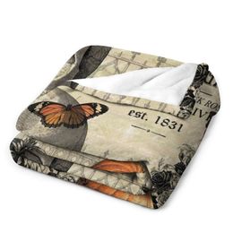 DecorationStitched Flannel Blanket Children's Adult Gift Bedding Comforter Sofa Spring and Autumn Warm Blanket Home Decor