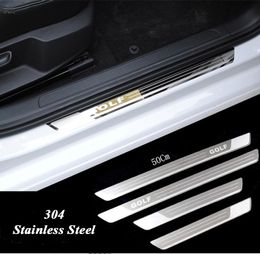 Ultrathin Stainless Steel Scuff Plate Door Sill for Vw Golf 7 MK7 Golf 6 MK6 Welcome Pedal Threshold Car Accessories 201120156998043