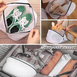 Laundry Bags Clothes Wrapping Bag For Travel Ventilated Mesh With Zipper Capacity Anti-winding Design Shoes Washing