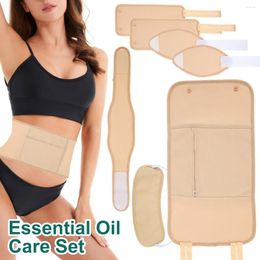 Storage Bags 3Pcs Waist Neck Oil Pack Set Washable Reusable Leg Essential Wrap Mess-Free With Adjustable Elastic Straps