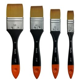 Brushes Biaelk 216f Taklon Hair Wooden Handle Acrylic and Oil Drawing Gesso Art Supplies for Artist Paint Pen Brush 4pcs