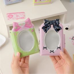 Sweet BowKnot Photocard Holder 3 Inch 40 Slots Photo Album Square Hollow Out Photocard Binder Album For Photographs Collect Book