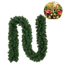 Decorative Flowers 2.7M Pine Tree Vine Pendant Christmas Hanging Garland Decoration Large Frame Green Scene Wedding Home