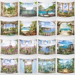 Tapestries Beauty Landscapes Wall Art Tapestry Background Decor Bedroom Rectangle Small Size Hanging