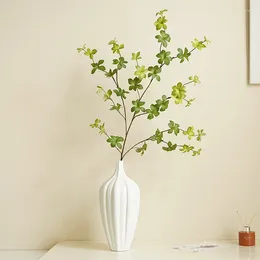 Decorative Flowers Artificial Green Plants Japanese Bell Branch False Blossom Winged Euonymus Asparagus Fern Bonsai