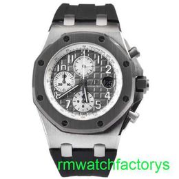 Famous AP Wrist Watch Oak Tree Offshore 26470IO Cement Grey Colour 42mm Gauge Set