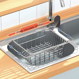 Kitchen Storage Drain Basket Dish Cutlery Drying Rack Large Capacity Dishes Philtre Vegetable Drainer Gadgets 201