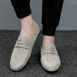 Casual Shoes 2024 Lofer Man Fashion Men's Breathable Men Summer Driving Handmade Luxe Mens Slip On