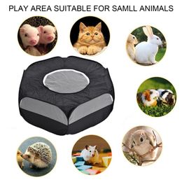 Pet Tent Pet Playpen Portable Small Playpen with Top Cover Durable Pet House Cage Tent for Guinea Pig Hamster Cat Rabbit More