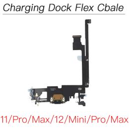 Charging Port Dock Flex Replacement For iPhone 11 12 Mini Pro Max Charger USB Connector Data Flex Cable With Microphone