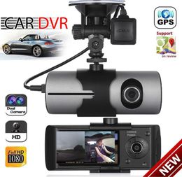 Dual Lens GPS Camera HD Car DVR Dash Cam Video Recorder GSensor Night Vision 7612834