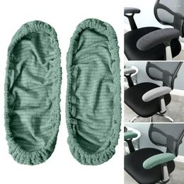 Chair Covers Office Elastic Band Polyester Dirt-proof Solid Color Chairs Armrest Gloves Supply