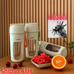 Juicers Mini Portable Juicer Electric Blender Fruit Mixers Extractors Multifunction Juice Maker Machine Blender Smoothies Mixer 8 Blades