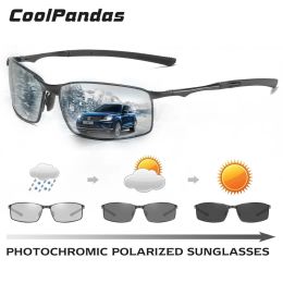 CoolPandas Brand Design Photochromic Fishing Sunglasses Men Driving Cycling Polarised Sports Sun Glasses UV400 Goggles Gafas