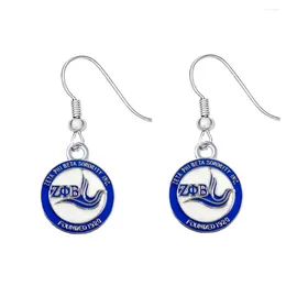 Dangle Earrings Abadon Factory Directly Sale Greek Letter Sorority Zeta Phi Beta Women Sisterhood Label Jewellery Fashion