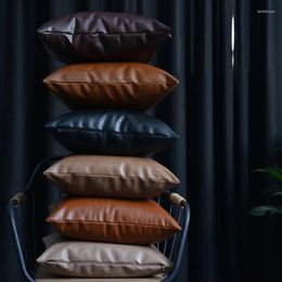 Pillow Covers Luxury Living Room Aesthetic S Leather Modern Hugging Elegant Sofa Auto Office Cojines Home Decorations