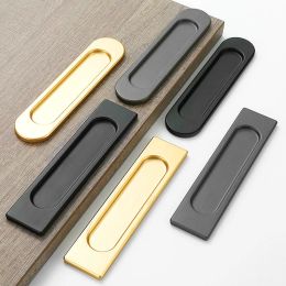 Upscale Sliding Door Handle With Double-sided Tape Kitchen Door Wardrobe Pulls Aluminum Alloy Punch Free Auxiliary Knob