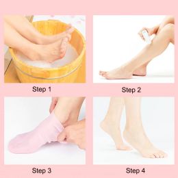2/3Pair Feet Care Socks Spa Home Use Silicone Moisturizing Gel Heel Socks Cracked Foot Skin Care Protectors Anti Cracking Tools