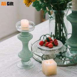 Candle Holders Glass French Retro Desktop Ornaments Cup-shaped Christmas Decoration Romantic Home Ideas