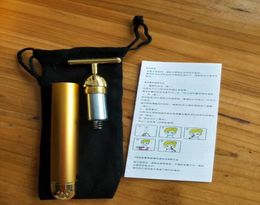 Energy Beauty Bar 24K Gold Pulse Firming Massager Facial Roller Massager Derma Skincare Wrinkle Treatment Face Massager with Box 04439448