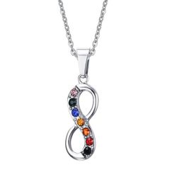 Endless Love 8 Shaped Pendant For Women Men Stainless Steel Infinity Gay Pride Necklace Chain Women Jewellery 8003102