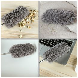 1/2Pcs Feather Dusters Portable Wood Handle Feather Brush Retractable Fiber Dust-removing Stick Household Dust Cleaning Tools