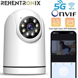 IP Cameras IP camera 5G WiFi indoor wireless WiFi monitoring camera automatic tracking baby monitor WiFi pan tilt CCTV security cameraC240412