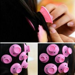 10 Pcs Silicone Hair Rollers No Heat No Clip Soft Rubber Curlers DIY Twisted Hair Styling Tools Magic Hair Care Set