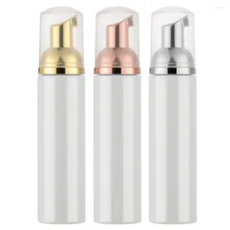 Liquid Soap Dispenser 1pcs 30/50/80ml Plastic Foam Pump Bottle Empty Face Eyelashes Cosmetic Cleaner Rose Gold