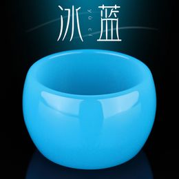 Ice Blue Jade Porcelain Tea Cup Azure Glass Chinese Wine Cup Dark Blue Wisdom Cup Kungfu Tea Cup Set Healthy Tea Set