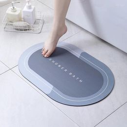 Bath Mats Super Absorbent Shower Mat Bathroom Anti-Slip Carpet Rug Simple Kitchen Entrance Soft Door Bathtub Side Home