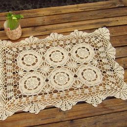 Table Mats Crocheted Doilies 35x50cm (12X18 Inches) Vintage Place Mat Handmade Crochet Lace