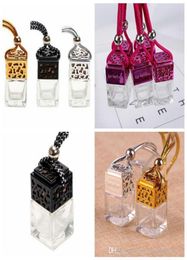 Cube Car Perfume Bottle Car Hanging Perfume Rearview Ornament Air Freshener Essential Oils Diffuser Empty Glass Bottle CCA11097 103130273