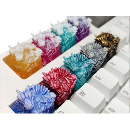 Accessories Dropshipping Cool Resin Keycaps Artisan ESC Keycap Translucent / Opaque for Cherry MX Switch Mechanical Keyboard 3D Dragon Bone