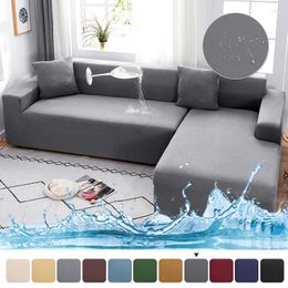 Chair Covers Waterproof Stretch Sofa Cover Elastic Slipcovers Corner Couch Armchair Protector For Living Room 1/2/3/4 Seater L Shape