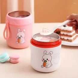 Dinnerware Kawaii Lunch Box 304 Stainless Steel Thermal Bento BoxBreakfast Soup Cup Insulated Bag Warmer Containers