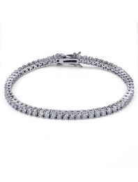 bracelet Hip Hop 18K Gold Plated Bracelets Jewelry Luxury Fashion Men Women 3mm Bling Zircon Tennis Bracelets6749218