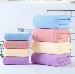 Towel Coral Fleece Bath Set Absorbent Adult Towels Solid Color Soft Friendly Face Hand Shower For Bathroom Washcloth