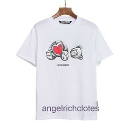 High end designer clothes for Paa Angles Chao brand red love decapitated bear teddy bear print short sleeve T-shirt for men and women With 1:1 original labels