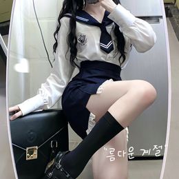 Korean Uniform Hot Girl College Style Jk Bag Hip Skirt Sailor Suit Jkuniform School Uniform Cosplay School Girl Japanese Fashion
